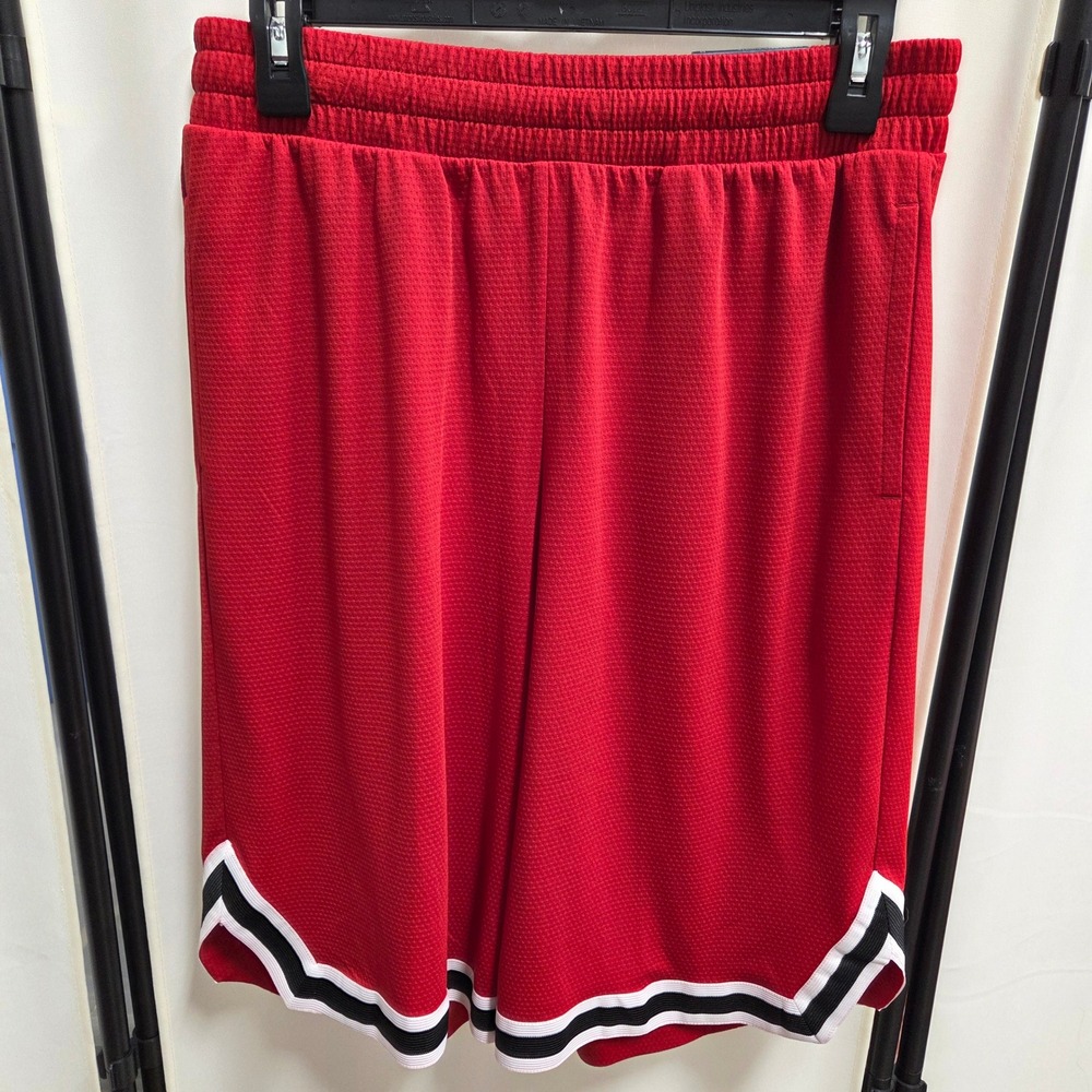 Tek Gear Mens Red Mesh Basketball Shorts 11 Inch Inseam Size Medium NWT